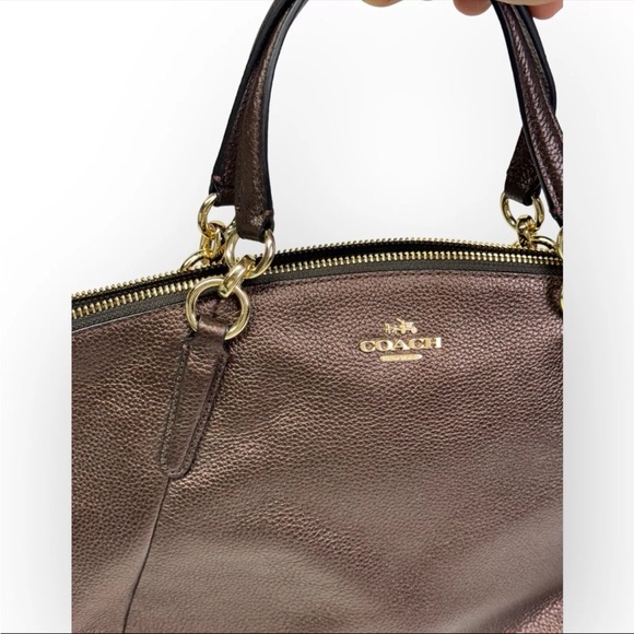 Coach F56127 Metallic Bronze Small Kelsey Satchel - $295 MSRP crossbody NWT - Picture 8 of 12